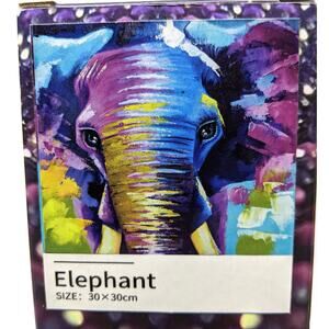 NEW Diamond Painting Kit - 12" x 12" Elephant - Very Colorful Teaching Toys Kit